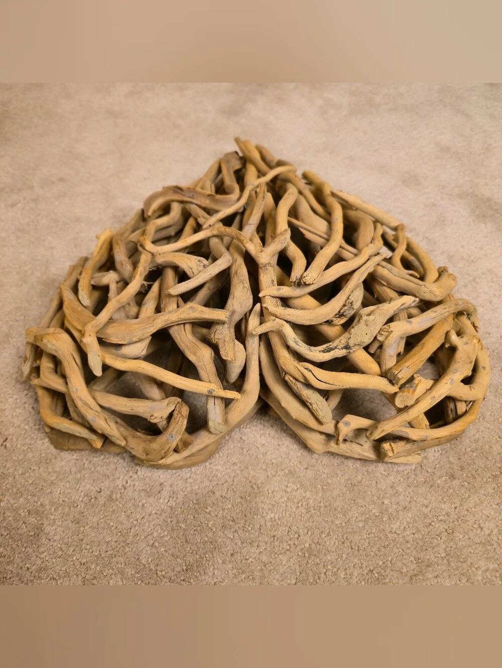 Smallwood & Co. Wall Decor Art Driftwood Heart Interwoven Natural 16x16